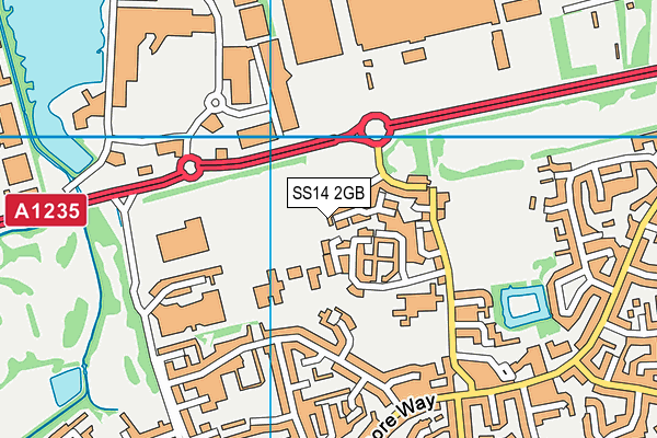 SS14 2GB map - OS VectorMap District (Ordnance Survey)
