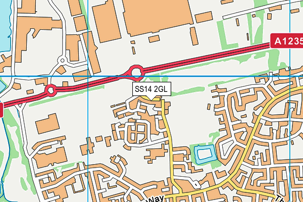 SS14 2GL map - OS VectorMap District (Ordnance Survey)