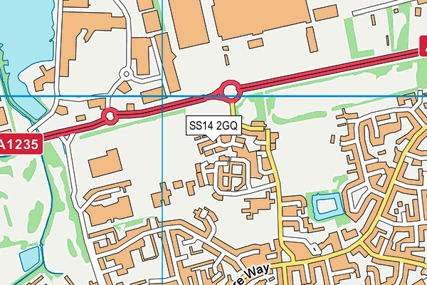 SS14 2GQ map - OS VectorMap District (Ordnance Survey)