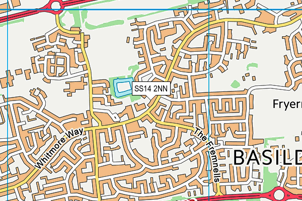SS14 2NN map - OS VectorMap District (Ordnance Survey)