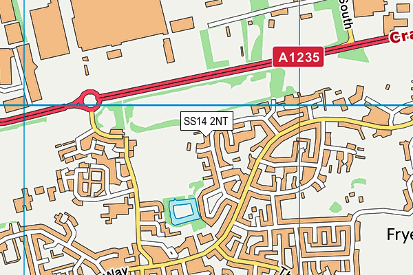 SS14 2NT map - OS VectorMap District (Ordnance Survey)