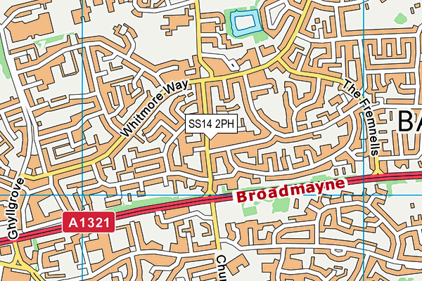 SS14 2PH map - OS VectorMap District (Ordnance Survey)