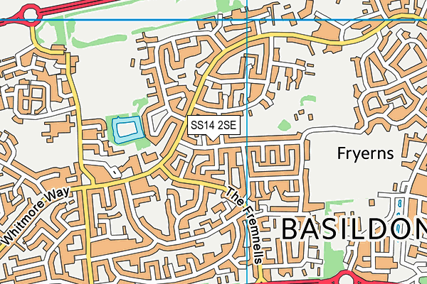 SS14 2SE map - OS VectorMap District (Ordnance Survey)