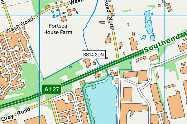 SS14 3DN map - OS VectorMap District (Ordnance Survey)