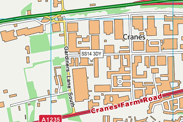 SS14 3DY map - OS VectorMap District (Ordnance Survey)