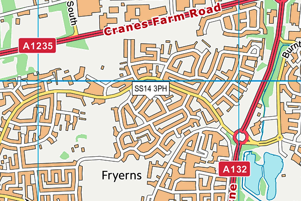 SS14 3PH map - OS VectorMap District (Ordnance Survey)