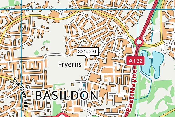 SS14 3ST map - OS VectorMap District (Ordnance Survey)