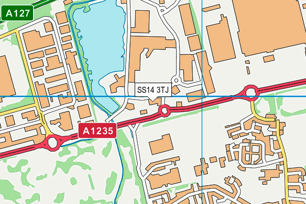 SS14 3TJ map - OS VectorMap District (Ordnance Survey)