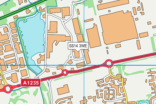SS14 3WE map - OS VectorMap District (Ordnance Survey)