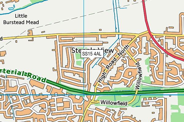 SS15 4AL map - OS VectorMap District (Ordnance Survey)