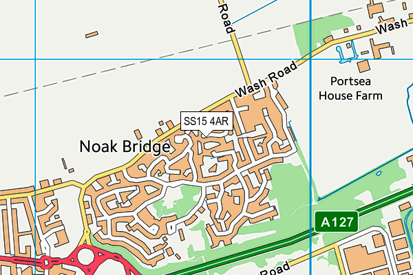 SS15 4AR map - OS VectorMap District (Ordnance Survey)