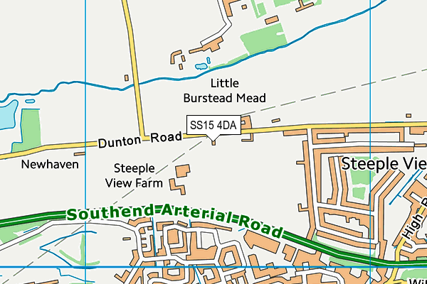 SS15 4DA map - OS VectorMap District (Ordnance Survey)