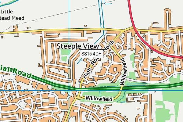 SS15 4DH map - OS VectorMap District (Ordnance Survey)