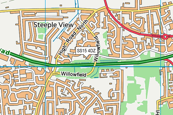 SS15 4DZ map - OS VectorMap District (Ordnance Survey)