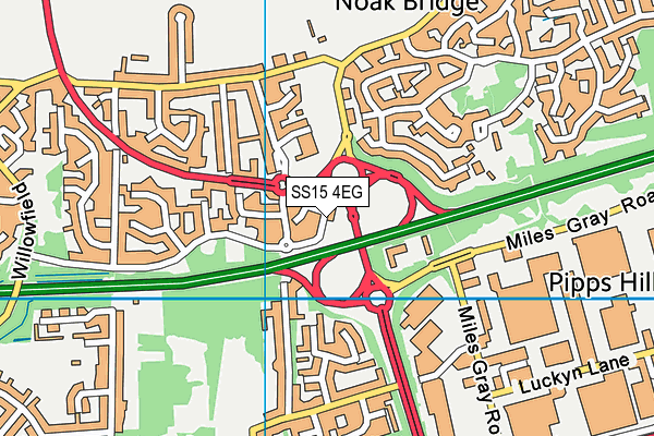 SS15 4EG map - OS VectorMap District (Ordnance Survey)