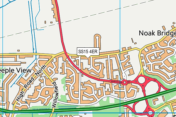 SS15 4ER map - OS VectorMap District (Ordnance Survey)