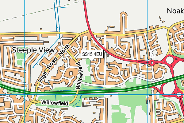 SS15 4EU map - OS VectorMap District (Ordnance Survey)