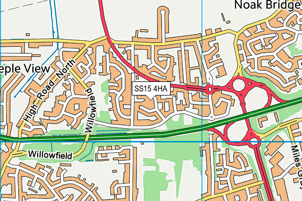 SS15 4HA map - OS VectorMap District (Ordnance Survey)