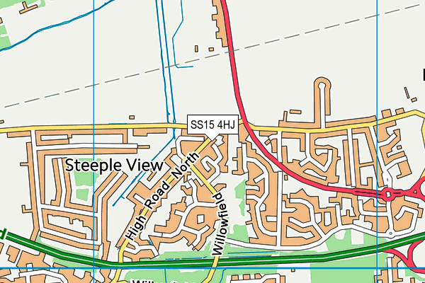 SS15 4HJ map - OS VectorMap District (Ordnance Survey)