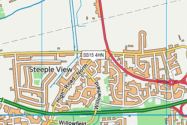 SS15 4HN map - OS VectorMap District (Ordnance Survey)