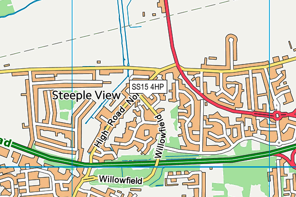 SS15 4HP map - OS VectorMap District (Ordnance Survey)