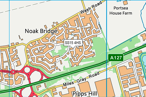 SS15 4HS map - OS VectorMap District (Ordnance Survey)