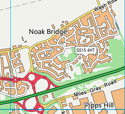 SS15 4HT map - OS VectorMap District (Ordnance Survey)