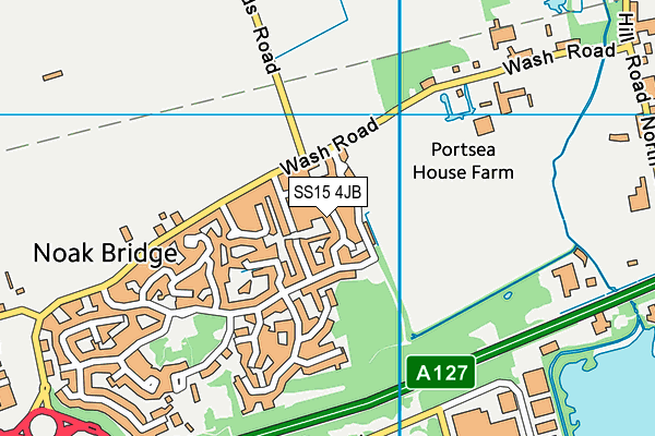 SS15 4JB map - OS VectorMap District (Ordnance Survey)