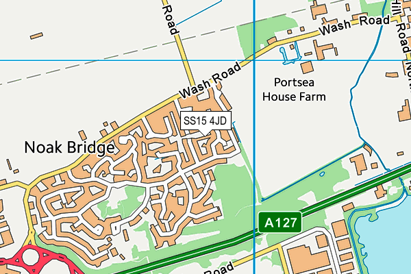 SS15 4JD map - OS VectorMap District (Ordnance Survey)