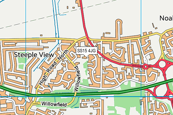 SS15 4JG map - OS VectorMap District (Ordnance Survey)