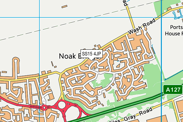 SS15 4JP map - OS VectorMap District (Ordnance Survey)