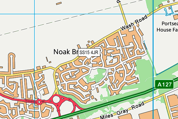 SS15 4JR map - OS VectorMap District (Ordnance Survey)
