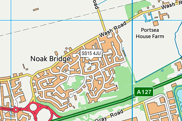 SS15 4JU map - OS VectorMap District (Ordnance Survey)