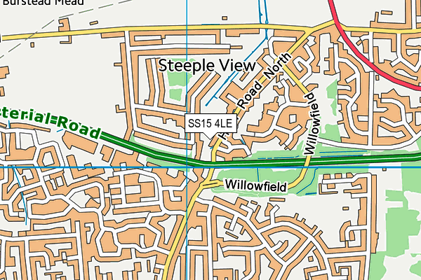SS15 4LE map - OS VectorMap District (Ordnance Survey)
