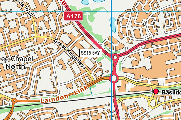 SS15 5AY map - OS VectorMap District (Ordnance Survey)