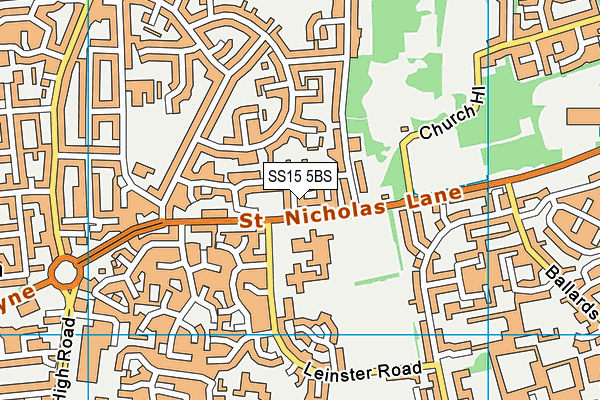 SS15 5BS map - OS VectorMap District (Ordnance Survey)