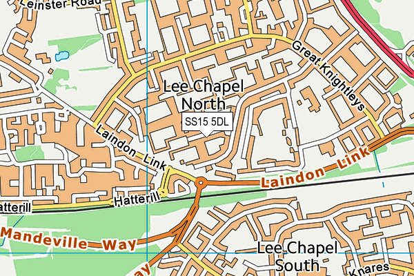 SS15 5DL map - OS VectorMap District (Ordnance Survey)