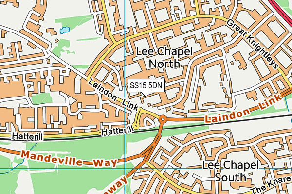 SS15 5DN map - OS VectorMap District (Ordnance Survey)