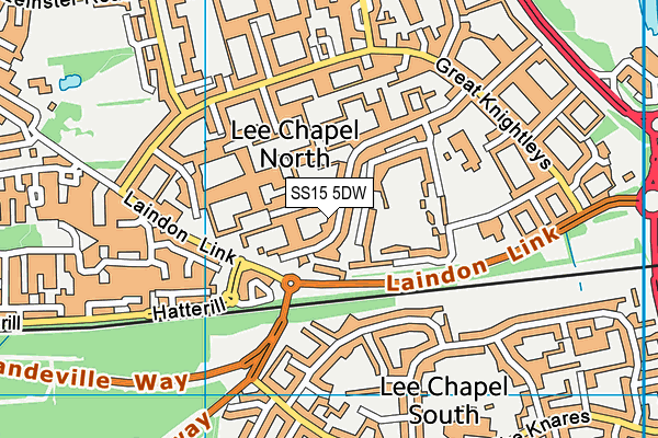 SS15 5DW map - OS VectorMap District (Ordnance Survey)