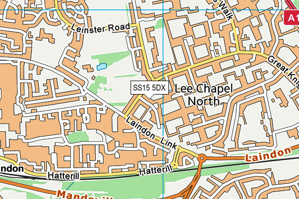 SS15 5DX map - OS VectorMap District (Ordnance Survey)