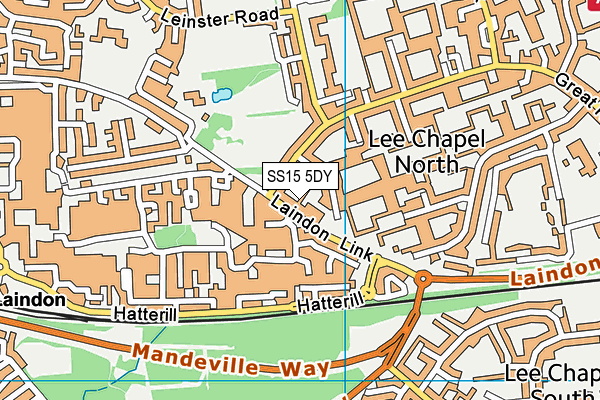 SS15 5DY map - OS VectorMap District (Ordnance Survey)