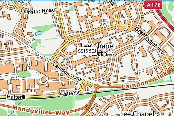 SS15 5EJ map - OS VectorMap District (Ordnance Survey)