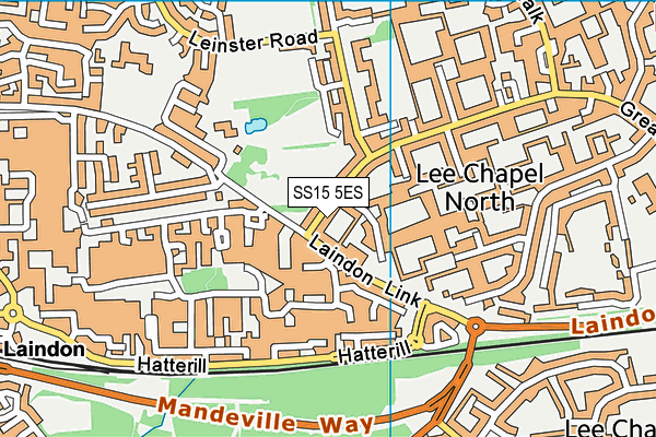SS15 5ES map - OS VectorMap District (Ordnance Survey)