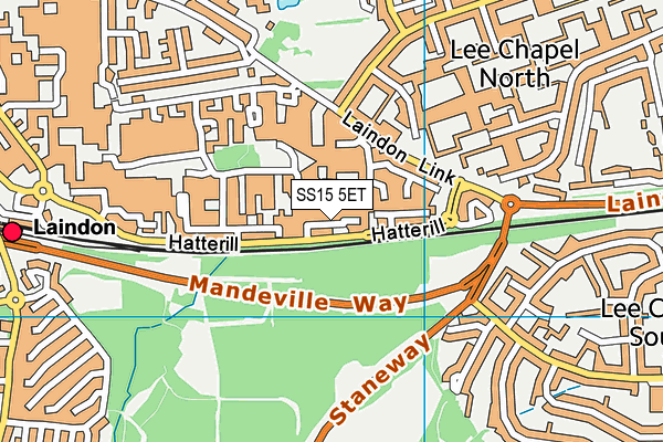 SS15 5ET map - OS VectorMap District (Ordnance Survey)