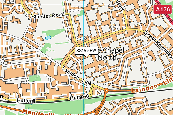 SS15 5EW map - OS VectorMap District (Ordnance Survey)