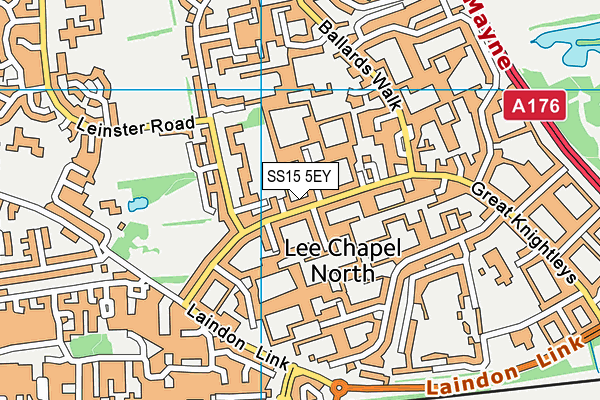 SS15 5EY map - OS VectorMap District (Ordnance Survey)