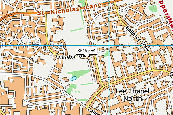 Markhams Chase map (SS15 5FA) - OS VectorMap District (Ordnance Survey)