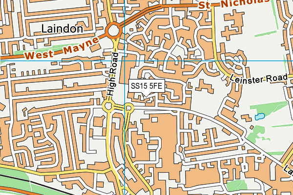 SS15 5FE map - OS VectorMap District (Ordnance Survey)