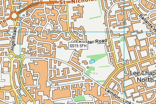SS15 5FH map - OS VectorMap District (Ordnance Survey)