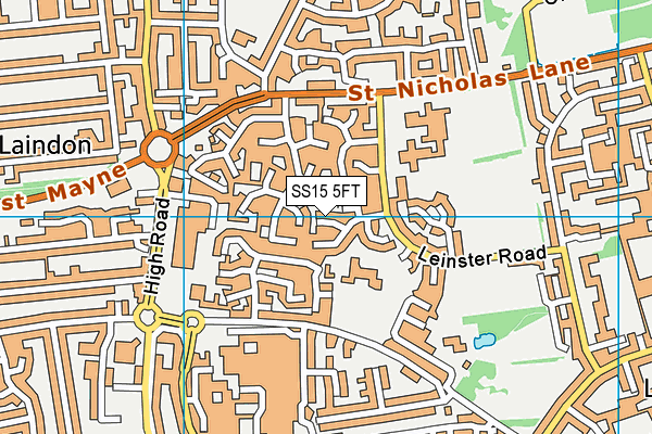 SS15 5FT map - OS VectorMap District (Ordnance Survey)